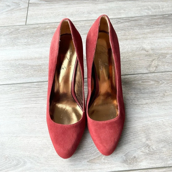 Charles David Burgundy Suede Leather  Pumps - Picture 2 of 15